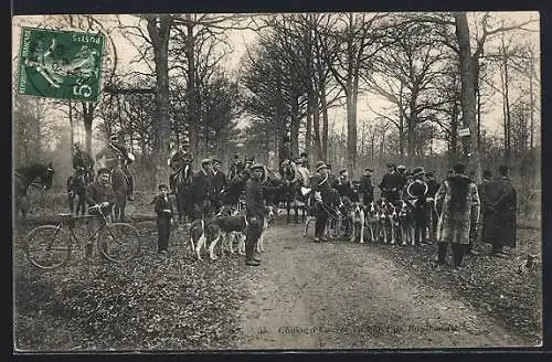 AK Rambouillet, Chasse á Courre en Foret, Jagd