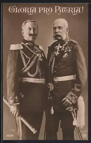 AK Kaiser Franz Josef I. von Österreich und Kaiser Wilhelm II.