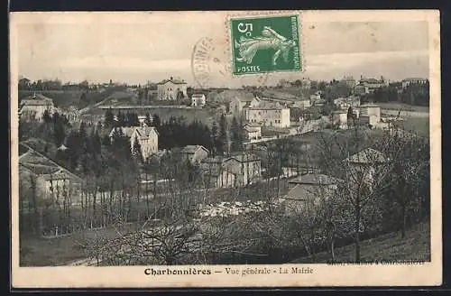 AK Charbonnières, Vue générale, La Mairie