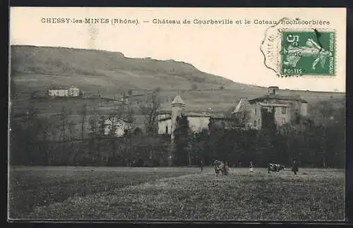 AK Chessy-les-Mines, Château de Courbeville et le Coteau Rochecorbière