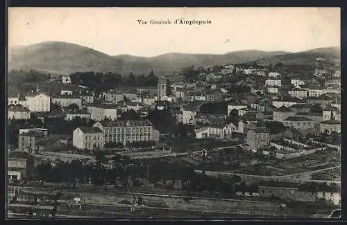 AK Amplepuis, Vue générale de la ville et des collines environnantes