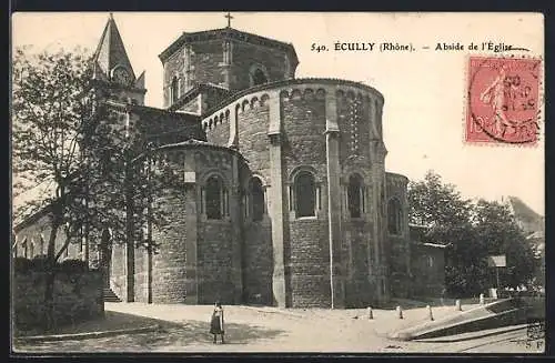 AK Écully, Abside de l`Église