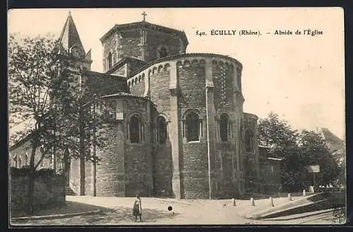 AK Écully, Abside de l`église