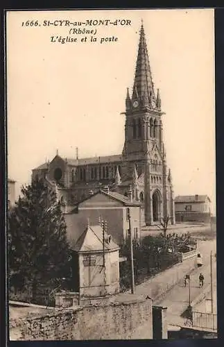 AK St-Cyr-au-Mont-d`Or, L`église et la poste