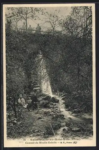 AK Saint-Didier-au-Mont-d`Or, Cascade du Moulin Galatin