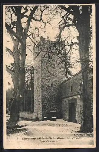 AK Chevinay, Tour d`enceinte entourée d`arbres majestueux