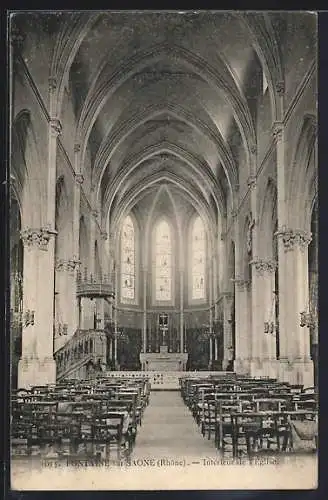 AK Fontaines-sur-Saône, Intérieur de l`église