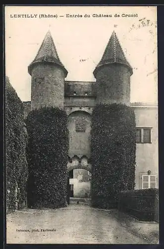 AK Lentilly, Entrée du Château de Cruzol