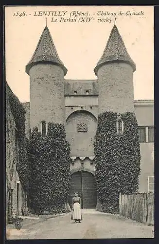 AK Lentilly, Château de Cruzols, Le Portail