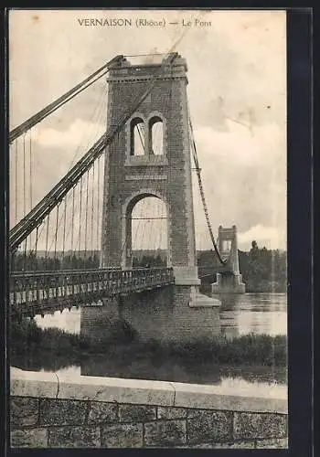 AK Vernaison, Le Pont sur le Rhône