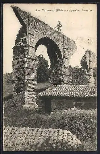 AK Mornant, Aqueducs Romains en ruines