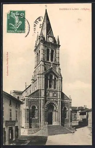 AK Dardilly-le-Bas, L`Église majestueuse au cœur du village