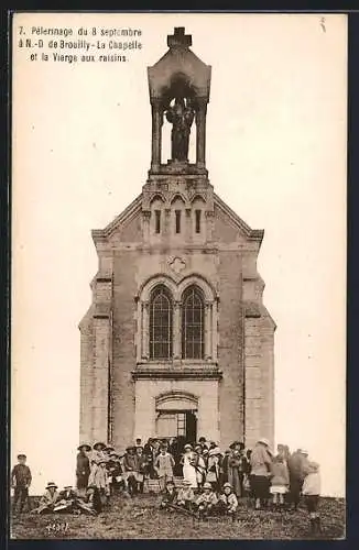 AK Brouilly, Pèlerinage à N.-D. de Brouilly-La Chapelle et la Vierge aux raisins