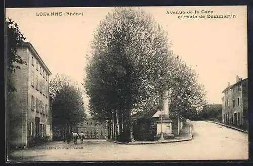 AK Lozanne, Avenue de la Gare et route de Dommartin