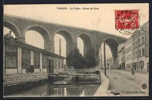 AK Tarare, Le Viaduc, Route de Paris