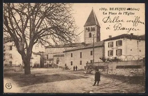 AK Beaujeu, La Place de l`Église