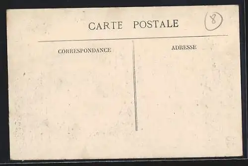 AK Chaponost, Le Plat de l`Air avec tramway et route bordée de murs anciens