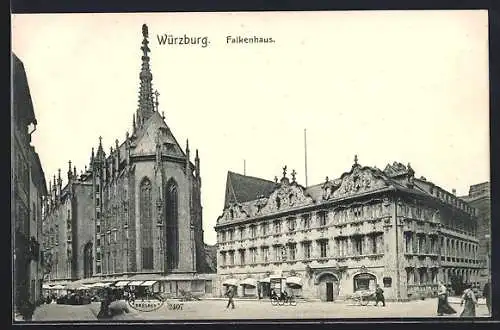 AK Würzburg, Blick zum Falkenhaus