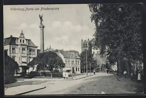 AK Oldenburg / O., Strasse am Friedensplatz