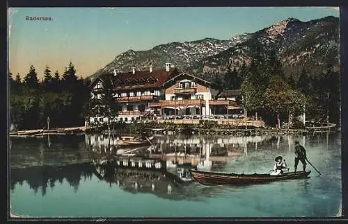 AK Grainau, Hotel-Gasthaus zum Badersee