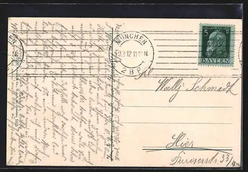 AK München, Briennerstr. 8, Ansicht vom Café Luitpold