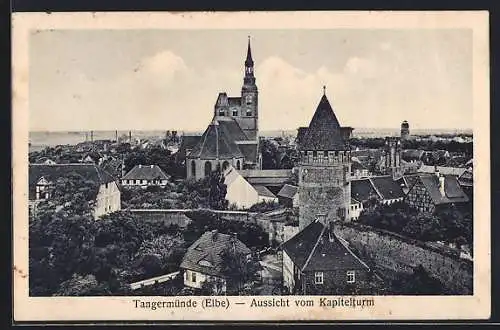 AK Tangermünde /Elbe, Aussicht vom Kapitelturm