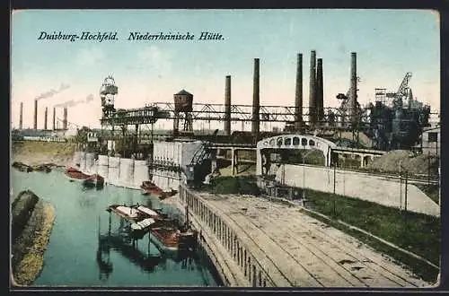 AK Duisburg-Hochfeld, Blick auf die Niederrheinische Hütte