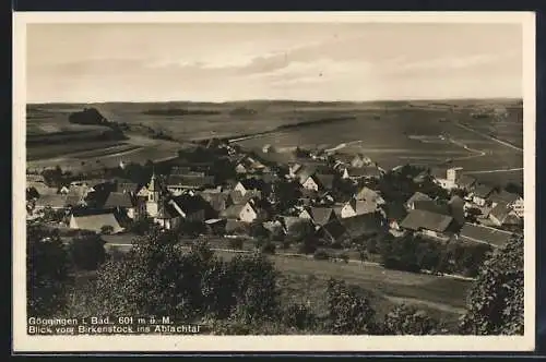 AK Göggingen / Krauchenwies, Blick vom Birkenstock in Ablachtal