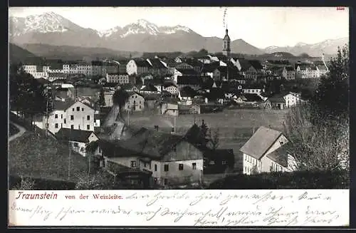 AK Traunstein, Ortsansicht von der Weinleite