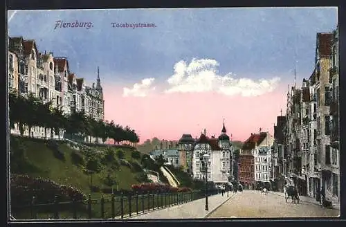 AK Flensburg, Stadtvillen in der Toosbeystrasse