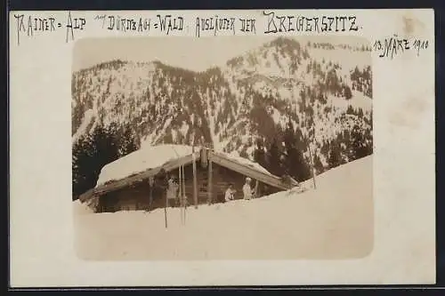 Foto-AK Bad Kreuth, Gasthaus Raineralp in den Bergen