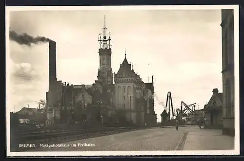 AK Bremen, Navigationshaus im Freihafen