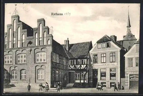 AK Rendsburg, Partie am Rathaus