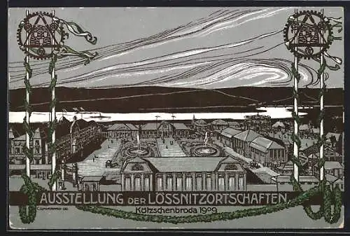 AK Kötzschenbroda, Ausstellung d. Lössnitzortschafften 1909, Ausstellungsgelände