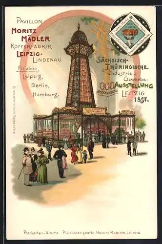 Lithographie Leipzig, Sächsisch-Thüringische Industrie u. Gewerbe-Ausstellung 1897