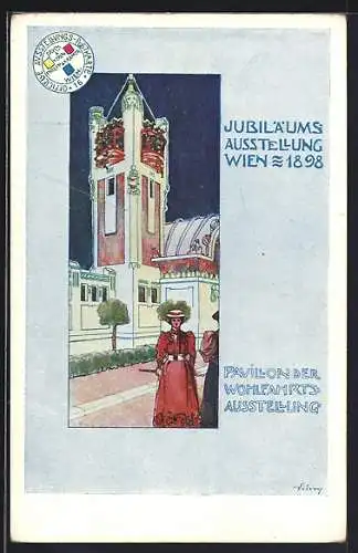 AK Wien, Jubiläumsausstellung 1898, Pavillon der Wohlfahrts-Ausstellung