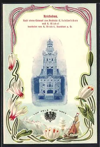 AK Dresden, Deutsche Bau-Ausstellung 1900, Reichsbau