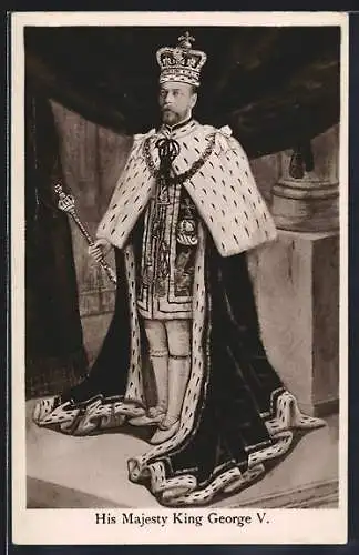 AK His majesty King George V. with the regalia