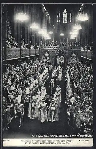 AK The Queen`s Procession after the coronation