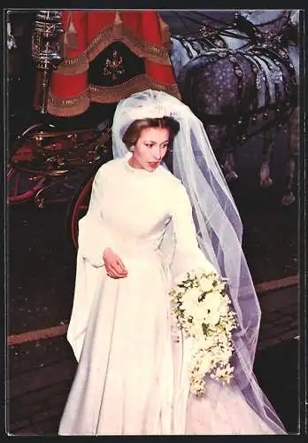 AK Prinzessin Anne von England bei ihrer Hochzeit in der Westminster Abbey