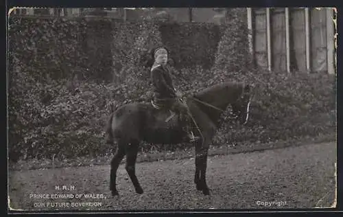 AK HRH Prince Edward of Wales on a horse