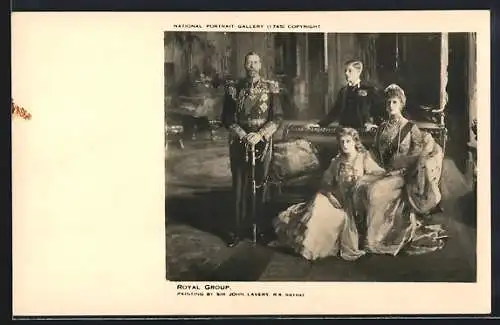 Künstler-AK King George V. of England and his family