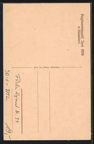 AK Düsseldorf, Der Niederrheinische Füsilier, Füsilier-Regiment Nr. 39