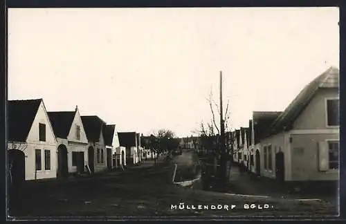 AK Müllendorf /Bgld., Strasse mit Reihenhäusern