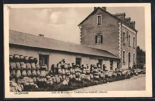 AK Tamnay-en-Bazois, Grès du Morvan, Töpferwaren-Fabrik