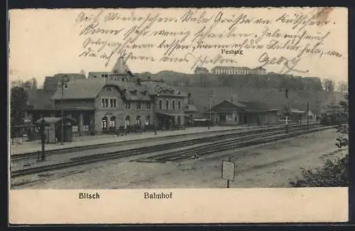 AK Bitsch, Blick zum Bahnhof