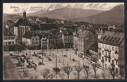 AK Zabern, Blick auf den Schlossplatz