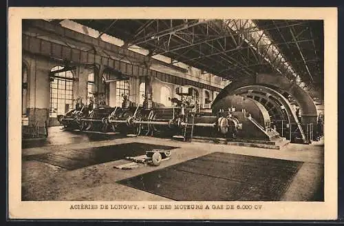 AK Longwy, Acieries, Un des Moteurs a Gaz de 6.000 CV