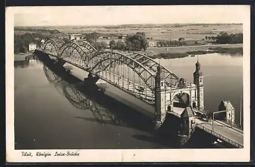 AK Tilsit, Teilansicht mit Königin-Luise-Brücke