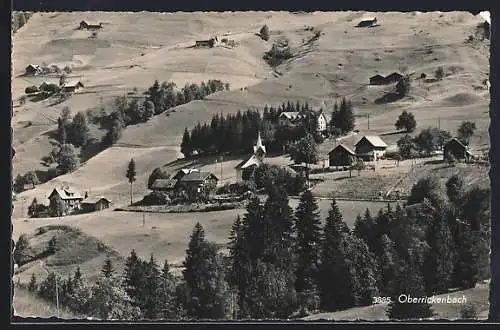 AK Oberrickenbach, Teilansicht mit Kirche